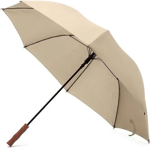 PangolinThe Concierge Premium Windproof Big Umbrella for Men and Women, Portable, Automatic, Waterproof, Golf Size with Monsoon, Rain, and Sun UV Protection, Vegan Leather Grip