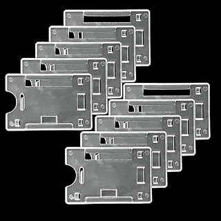 AccuPrints (Pack of 50) Single Side Transparent ID Card Holder - for School Office Purpose