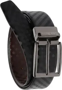 LOUIS STITCH Men Formal Black, Brown Genuine Leather Reversible Belt