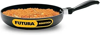Hawkins Futura 24 cm Frying Pan, Non Stick Fry Pan, Rounded Side Frypan for Easy Stirring, Black (NF24R) Nonstick
