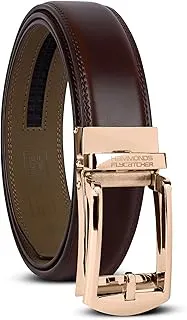 HAMMONDS FLYCATCHERGenuine Leather Belt for Men, Premium Leather Belt with Auto Lock mechanism, Mens Belt Leather Branded with Slide Lock for Everyday Wear
