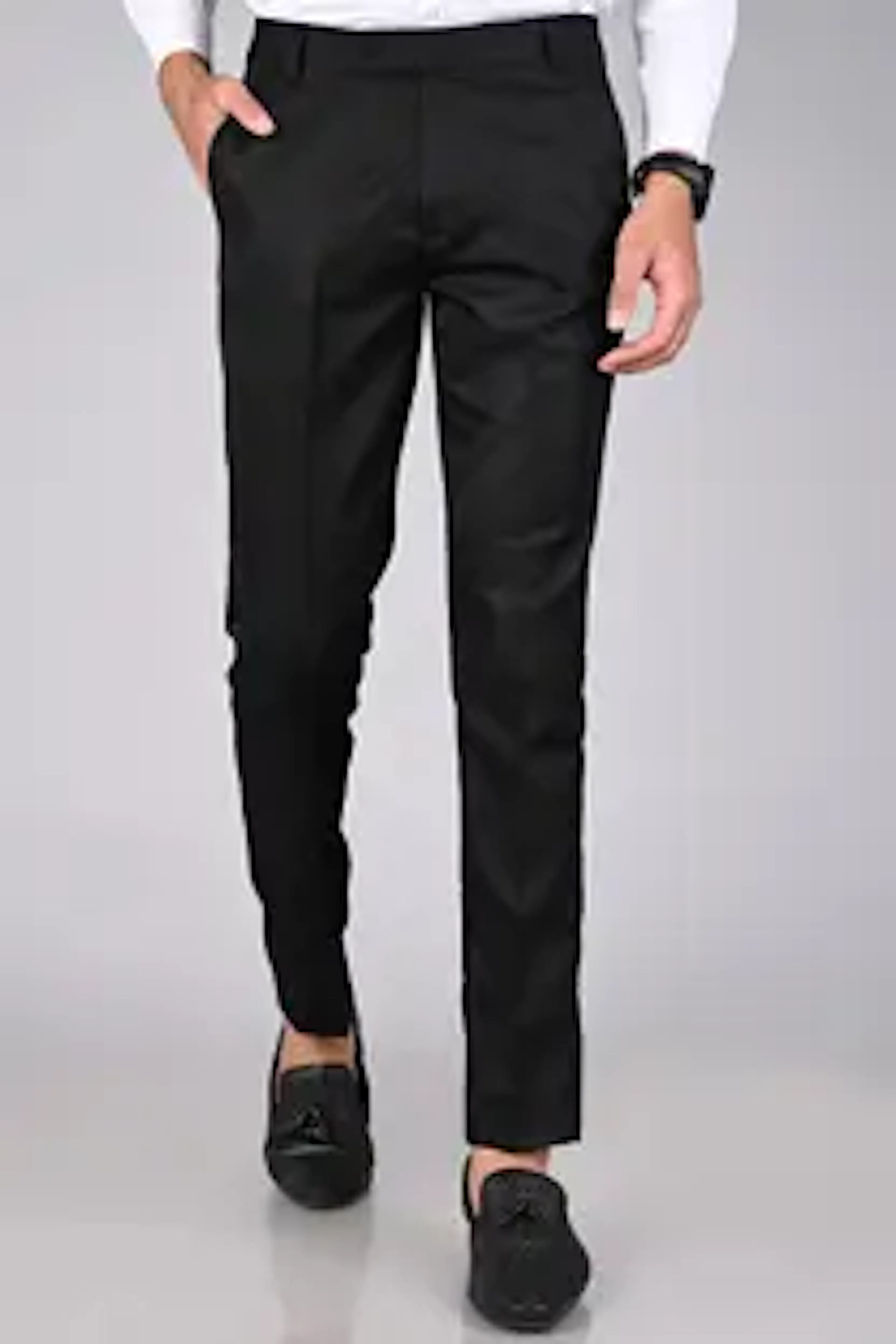MANCREW Regular Fit Men Black Trousers