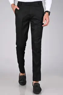 MANCREW Regular Fit Men Black Trousers