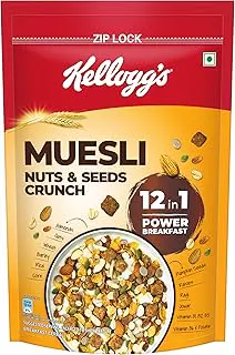 Kellogg’s Muesli Nuts & Seeds Crunch 950g/1kg (Weight May Vary) | 12-in-1 Power Breakfast | No Maida | High in Fiber| India’s No. 1 Muesli