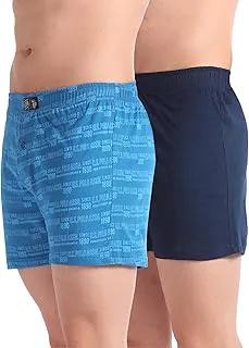 U.S. POLO ASSN.Mens OEX01 Pure Cotton Inner Boxers - Pack of 2