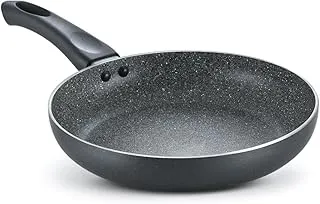 Prestige Non-Stick Omega Deluxe Granite Fry Pan | 24 Centimetre | Black | Induction Base | 5 Layer Non-Stick Cookware | Dishwasher Safe | 2-Layer Metallic Finish Aluminium