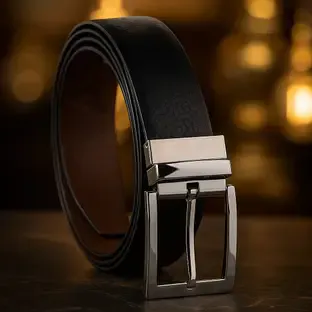 ZYLAR VERSE Men & Women Casual, Evening, Formal, Party Black, Brown Genuine Leather Reversible Belt