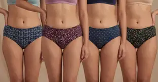 FEEL TRACK Women Hipster Dark Blue, Brown, Blue, Black Panty