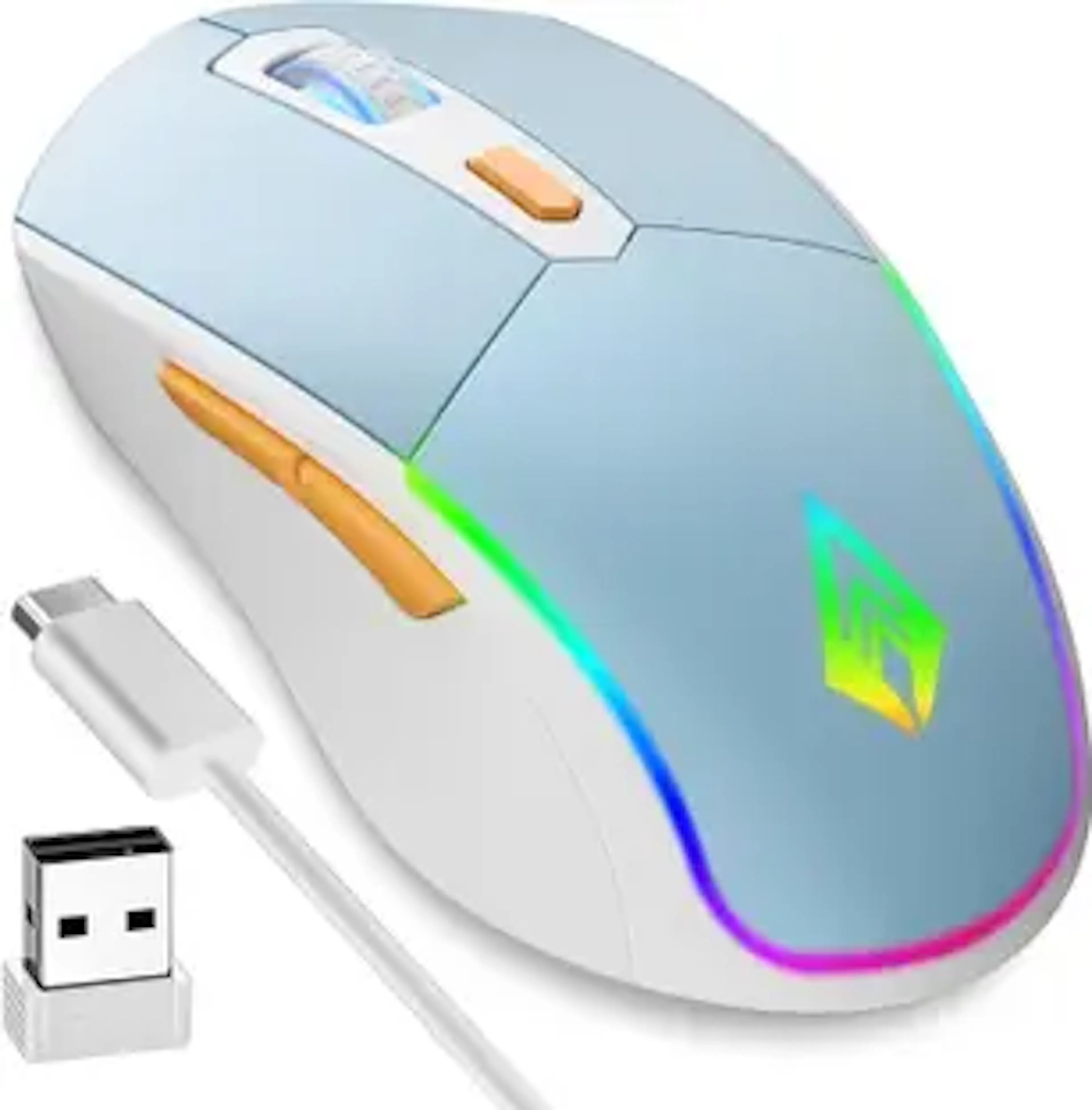 Archer Tech Lab Recurve 700 Wireless Gaming Mouse RGB light, dual Bluetooth/2.4GHz, 4 DPI, USB-C Wireless Ambidextrous Optical Gaming Mouse With Bluetooth