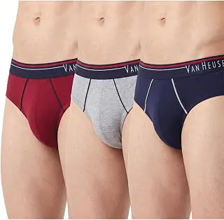 Van HeusenMen’s Cotton Briefs | 100% Cotton | Anti-Bacterial | Sweat Absorbant | Moisture-Wicking | Breathable Combed Cotton for extra comfort | Soft Waistband | Soft Touch | Style 10003