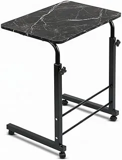 TECHNOVIBES Foldable Study Table/Bed Table/Foldable and Portable Wooden/Writing Desk for Office/Home/School (Dark Marble with Black Leg)