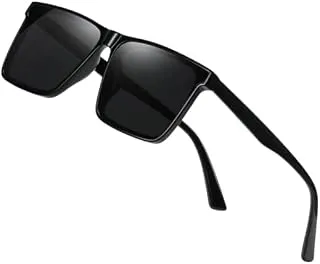 GenericUnisex Stylish Round Sunglasses | TAC Polarized Lens | 100% UV Protection | Men & Women Driving Bikes, Outdoor Sports, Hiking & Travel Eyewear (black sunglass)