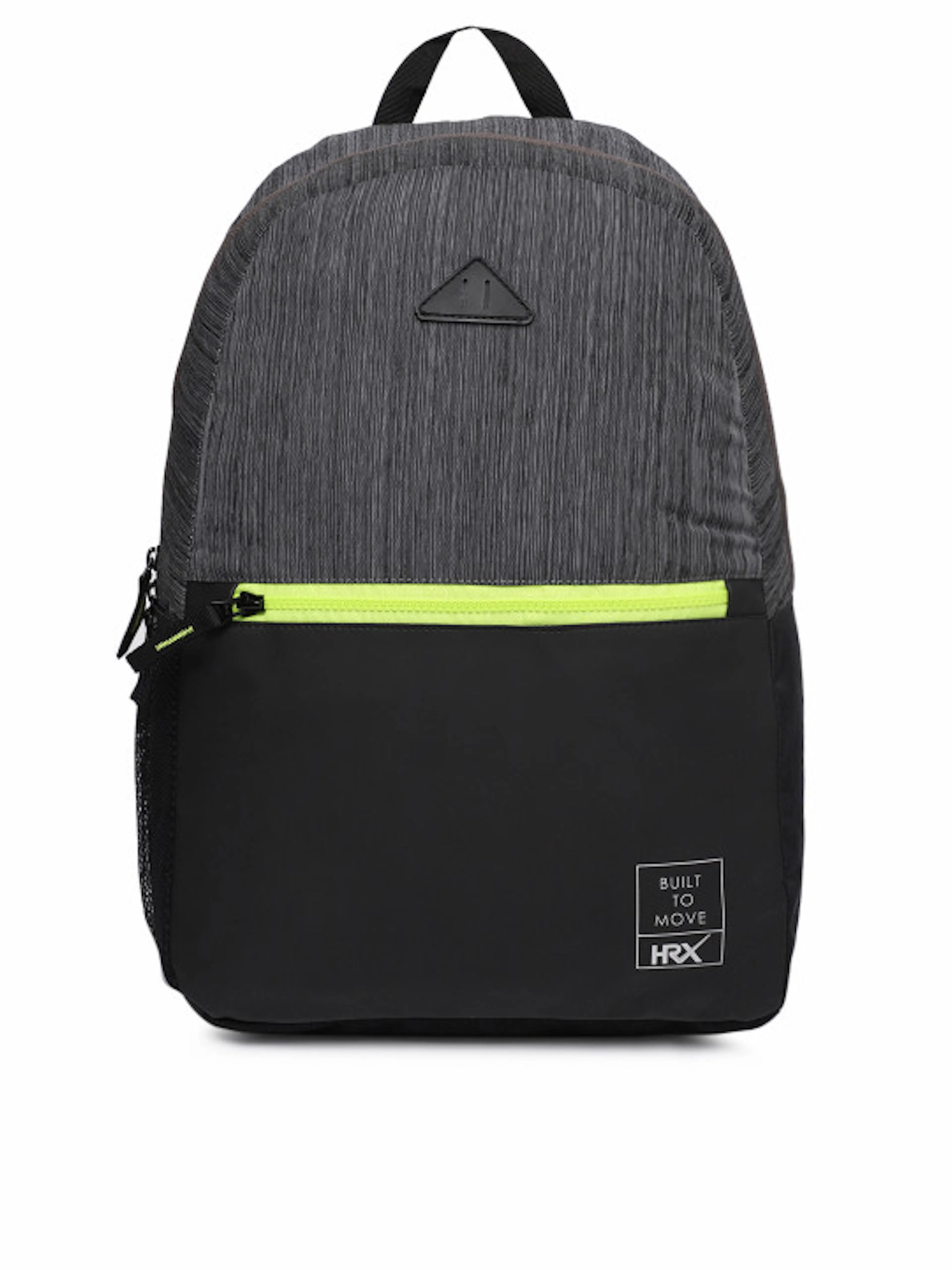 HRX by Hrithik Roshan Unisex Grey & Black Colourblocked Lifestyle Backpack