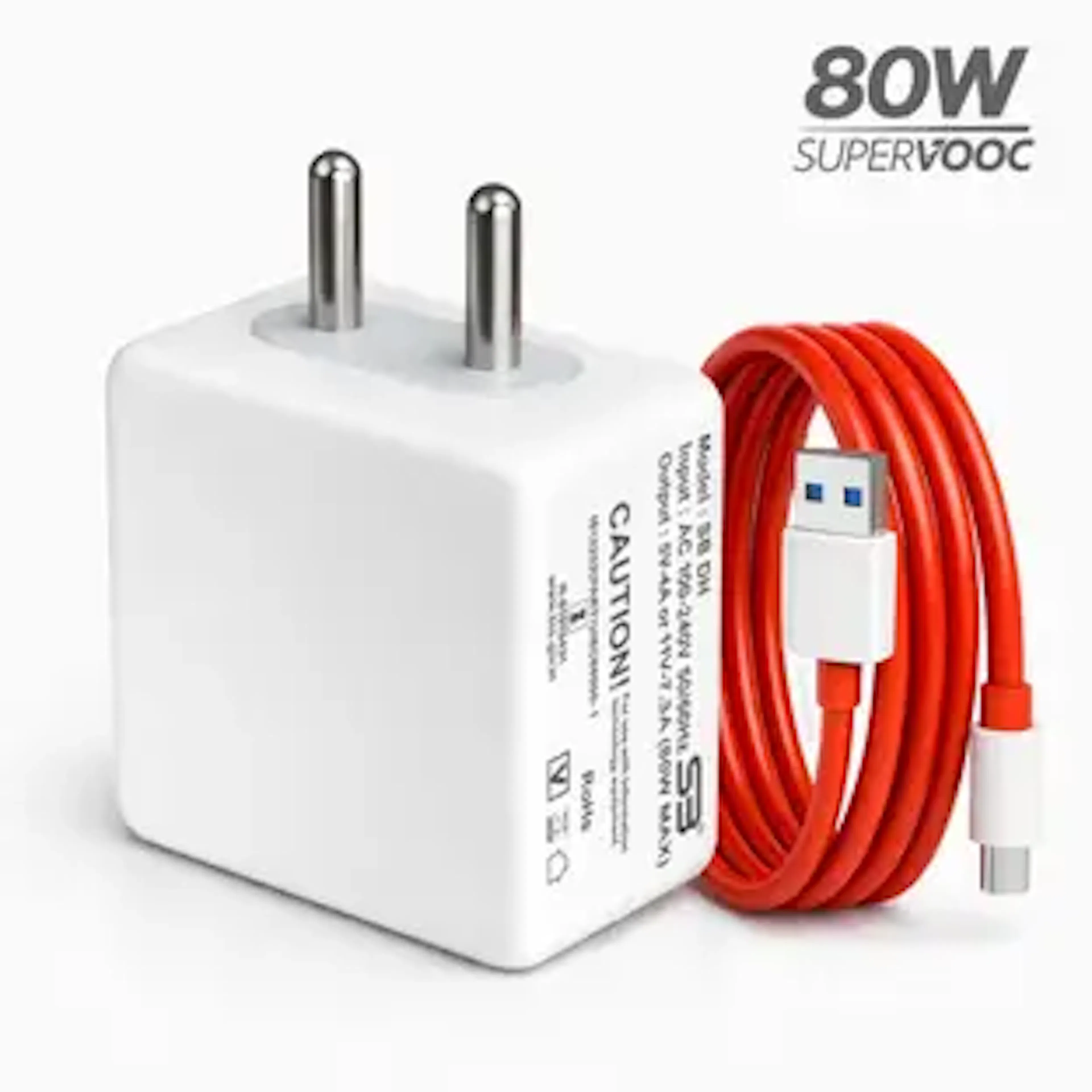 SB 80 W SuperVOOC 7 A Wall Charger for Mobile with Detachable Cable