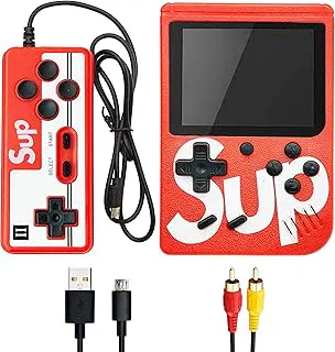 VGRASSP Two Player 400 in 1 Handheld Video Game Console for Kids – Retro Portable Console with Built-in Classic Games, Rechargeable Battery, Gift for Boys & Girls - Multicolor