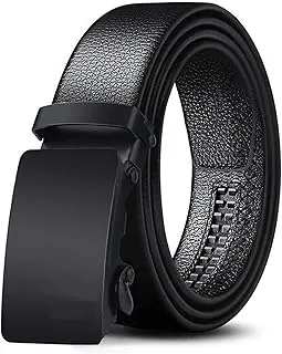 ZOROMen's Vegan Leather Belt for Men, Formal/Casual,Autolock,Black | Fit on up to 38 Inches Waist size