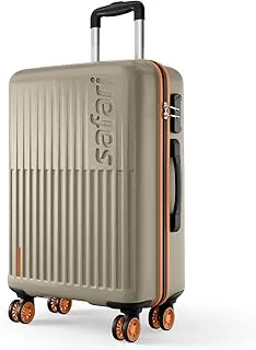 SafariAstra Neo 8 Wheels 76cm Large size Check-in Trolley Bag, Hard Case Polycarbonate, 360 Degree Wheeling Luggage for Men & Women, Travel Bag, Suitcase for Travel, Trolley Bag for Travel, Champagne