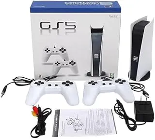 Shyam Govind GS5 Retro Gaming Console with 300 Built-in 8-Bit Games, 2 Wired Controllers, Plug & Play TV Game Station for Kids & Adults