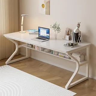 TEKAVO Kynes Computer Table for Home Pc | Office Table for Home with Lower Shelf, Laptop Table, Work Table, Study Table, Modern Workstation | White Wood, Metal, (150 Cm x 60 Cm x 75 Cm) - DIY