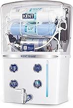 KENT Grand RO Water Purifier | Advanced RO Tech for Sabse Shudh Paani | RO+UF+TDS Control + UV LED Tank | 8L | 20LPH Flow | Ideal for Borewell/Tanker/Municipal Water | Largest Service Network