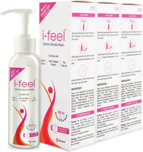 i-feel Gentle Intimate Hygiene wash, enriched with Tea Tree Oil, Neem and Tulsi extracts, prevents odour, itching, rashes, dryness | PH balanced formula | No Sulphate, Parabens or Alcohol Intimate Wash