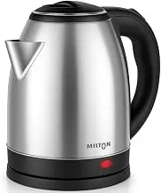 Milton Rapid Electric Kettle 1.8L | 1500 Watts | Stainless Steel Hot Water portable Electric Kettle for Home, Office | Auto Shut-Off with Wide Mouth | Cool-touch Handle and Single-Touch Lid Lock