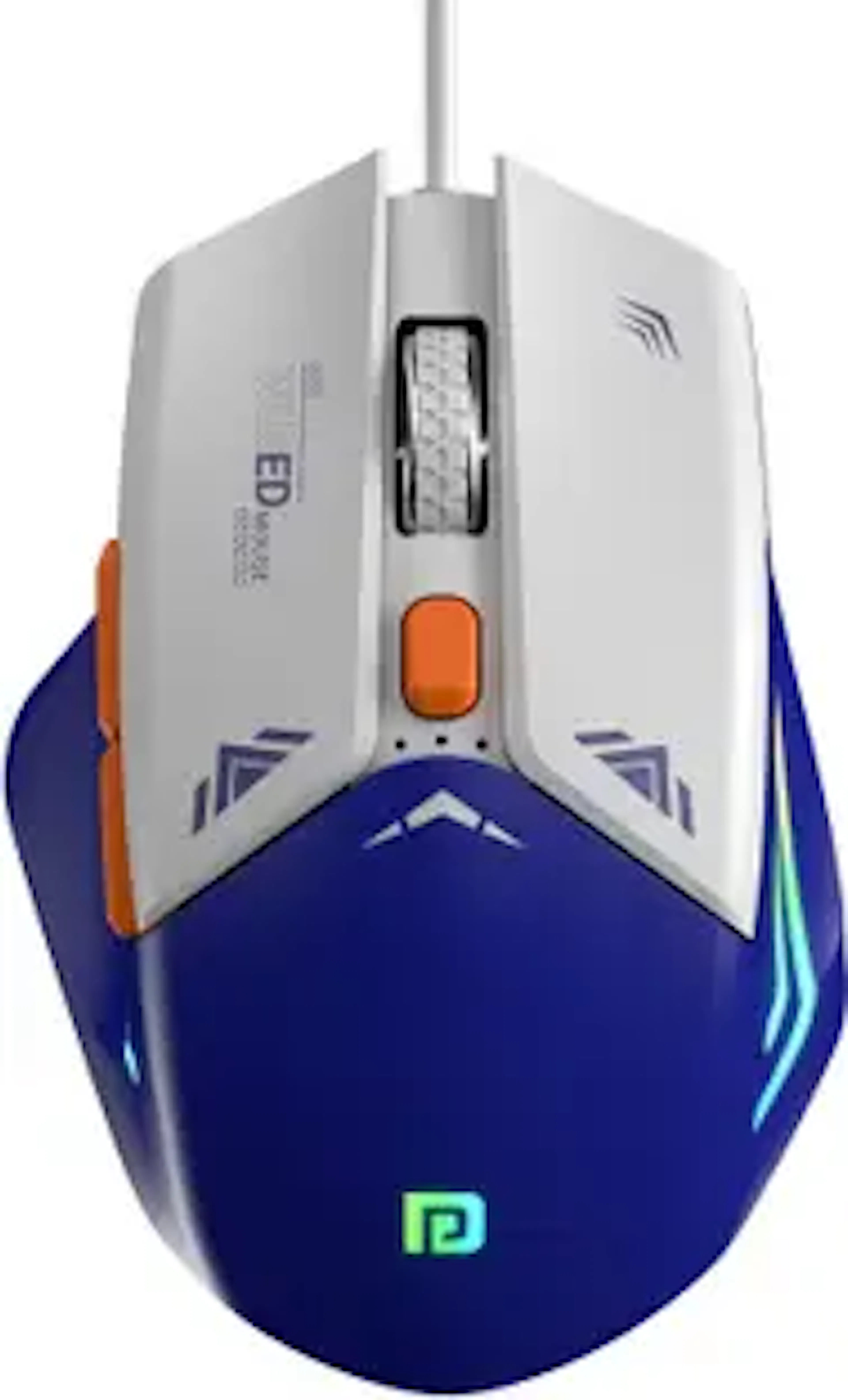 Portronics Vader Wired Ambidextrous Optical Gaming Mouse 6 Buttons, Thumb Support, RGB Lights, Max 6400 DPI