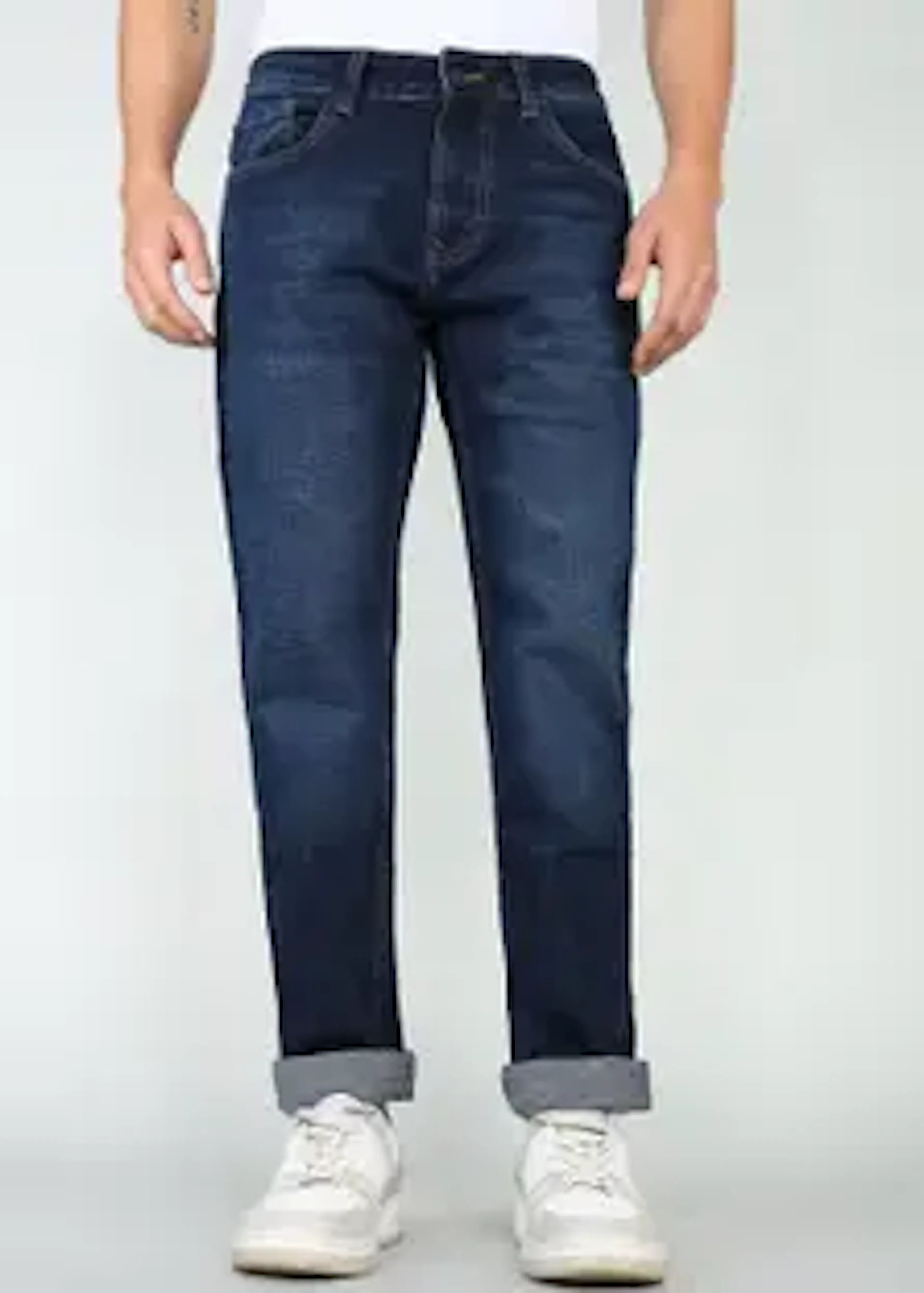 Spykar Straight Fit Men Dark Blue Jeans