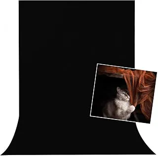 Professional Photography Backdrop for Background Photography – 6x9FT Black, Accurate Size, and Easy Setup