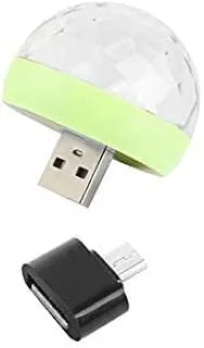SP Mini USB 4 Watts LED Magic DJ Disco Ball Bulb with Micro USB OTG for Indoor Home Party/Diwali/Christmas/Karaoke/Car Decorations (Pack of 1) Multicolour