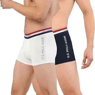 U.S. POLO ASSN.Mens ET002 Anti Microbial Branded Stretch Cotton Underwear Trunk -Pack of 2