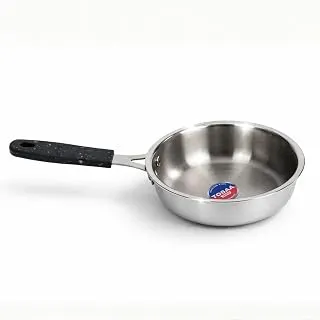 TOSAA TRIPLY MINI Fry PAN- 3-Ply Stainless Steel | Small Non-Stick Frying Pan | Induction & Gas Compatible,Mini Triply Fry Pan for Everyday Cooking | Non-Reactive Steel | 590 ml