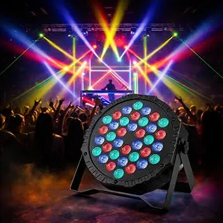 LED Stage PAR Light | Multi-Color RGB DJ Disco Light for Party, Concert, Wedding & Event Lighting | DJ Light | Disco Light | Party Light | (36LED-DJLIGHT)