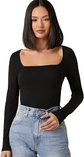 AahwanWomen's & Girl's Solid Long Sleeve Polyester Slim Fit Top