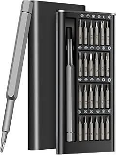 Dyazo24-in-1 Precision Screwdriver Kit | Professional Hardware Tool Set with Magnetic Handle & Interchangeable Bits | Compact & Portable Case for Electronics, Mobile, PC, Watch & Home Repair (Black)