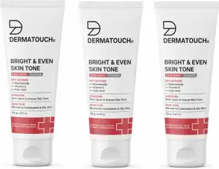 Dermatouch Bright & Even Tone with Niacinamide, Vitamin E and Kojic Acid | Daily Gentle For Tan, Pigmentation, Uneven Tone |(Pack of 3) Face Wash