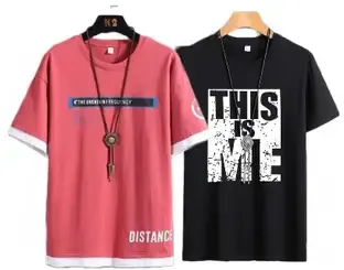 Thunder Planet Printed Men Pink T-Shirt