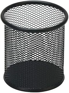 UCRAVO Black Round Mesh Pen Stand, Pencil Holder, Pen Organizer for Desk, Pen Cups, Stationary Storage Stand, Makeup Brush Holders, Pen, Pencil Holder for Office Home and Study Table