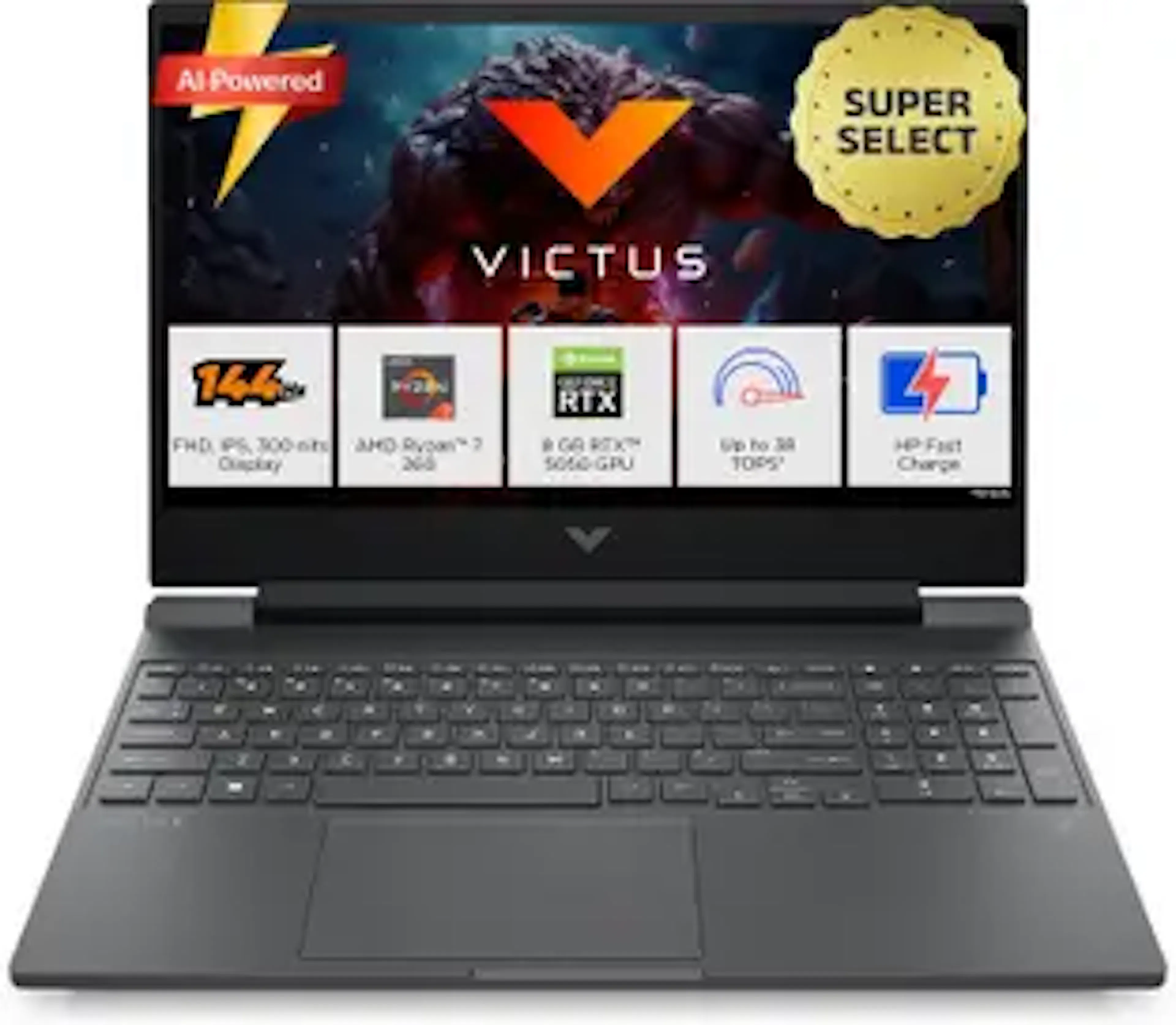 HP Victus AI AMD Ryzen 7 Octa Core 260 - (24 GB/1 TB SSD/Windows 11 Home/8 GB Graphics/NVIDIA GeForce RTX 5050) 15-fb3185AX Gaming Laptop