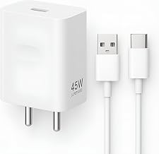 45W SuperVOOC Fast Charger Adapter with USB to C Cable Compatible with realme GT Neo 3, GT 2 Pro, GT Neo 2, X50 Pro, X7 Pro, 9 Pro+, 10 Pro+, 11 Pro, 11 Pro+ (45W Adapter & Cable), White