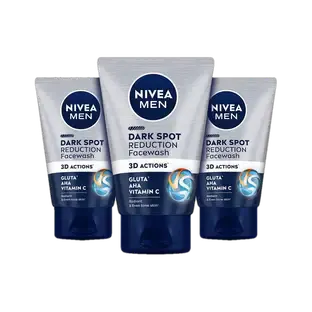 Nivea Men Dark Spot Reduction Cleanser Combo, with Vitamin C, AHA, For Even Tone Skin Face Wash