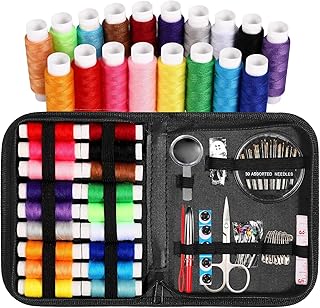 85 Pcs Sewing Kit Box Tailoring Tools Combo with Accessories, Scissors, Thread, Needles, Measuring Tape | Sui Dhaga Portable, Stitching Items Box for Home, Ladies, Multipurpose, Travel, DIY (85)