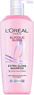 L’Oréal Paris Glycolic Gloss Shine Boosting Shampoo, powered by 3% Glycolic Acid, for dull hair, restores hair quality for gives 3x more gloss, 650ml Floral