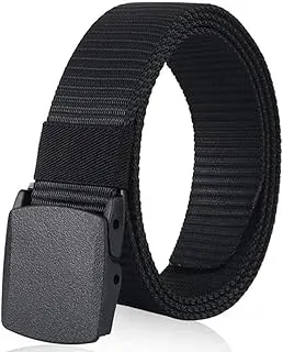 ZOROMen's Nylon Fabric Belt for Men, Plastic Flap Buckle, fits on upto 40 inches waist size