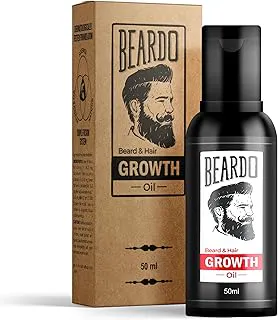 BEARDOBeard and Hair Growth Oil - 50 ml for faster beard growth and thicker looking beard | Natural Actives Only | No Harmful Chemicals Hair Growth