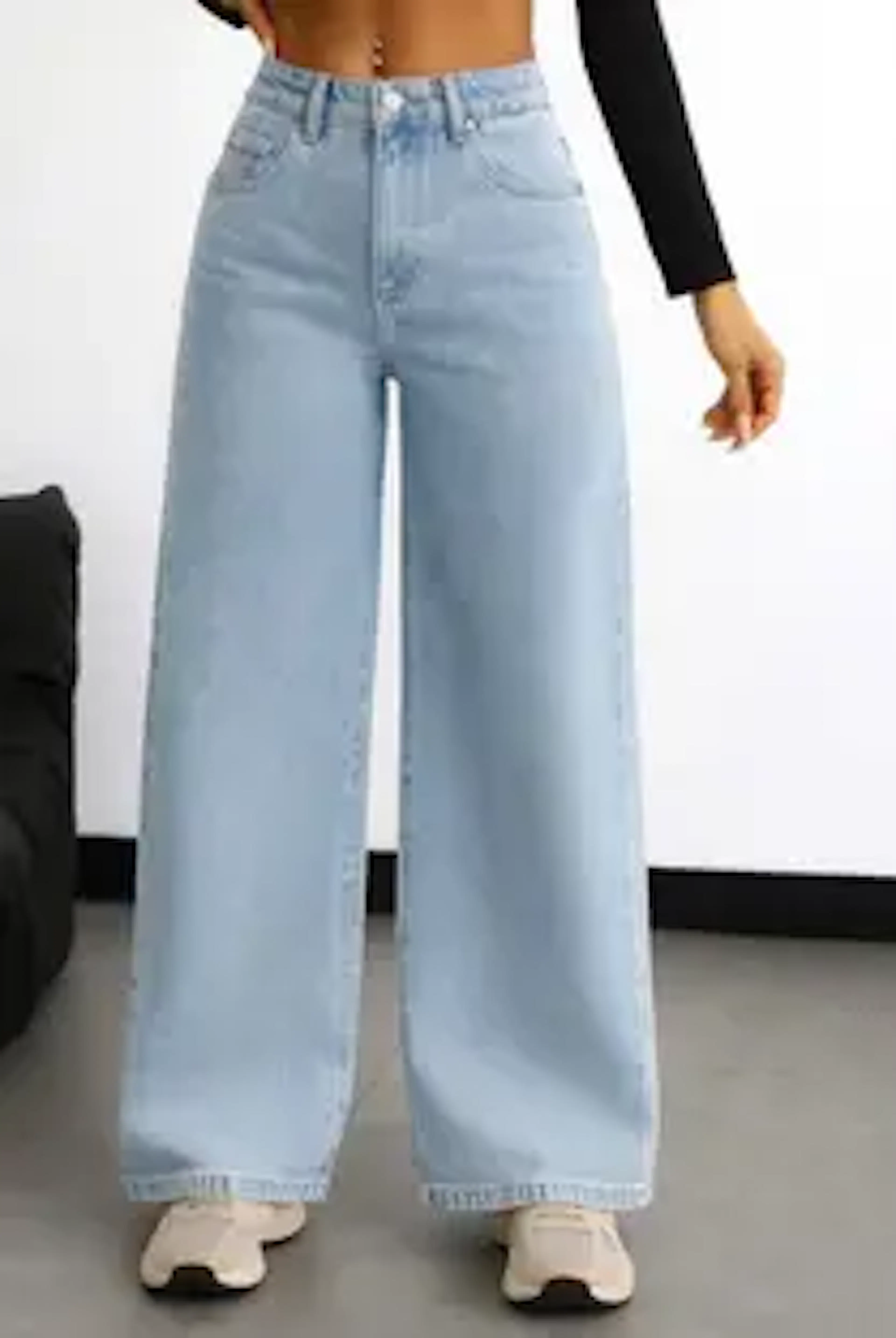 RIFA Wide Leg Women Light Blue Jeans