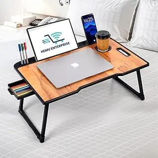 Etekcity Study Table Bed Table Premium Laptop Table/Foldable and Portable Wooden/Writing Desk for Office/Home/School 59cm, 40cm (C Wood)