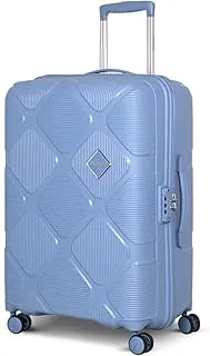 American TouristerInstavibe 79 CM Hard Trolley Bag for Travel Large Polypropylene Suitcase with Mounted TSA Lock, 8 Wheels Spinner, Flexi Packing Straps, and Side Hooks for Men & Women - Sky Blue