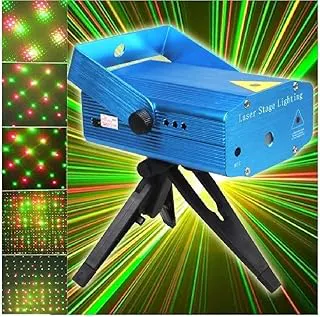 One94Store Sound Activated Mini Laser Projector Stage Light – (Red & Green) DJ Party Light with Dot Patterns & Tripod Stand, Plug-in LED Light for Home, Diwali, Wedding & Event Decoration