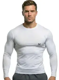 NINQ Solid Men Round Neck White T-Shirt